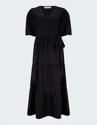 Edee Wrap Dress In Black