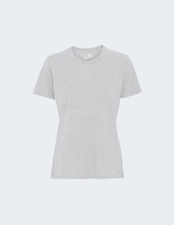 Organic Tee Shirt In Snow Melange