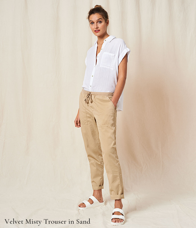Velvet Misty Trouser in Sand