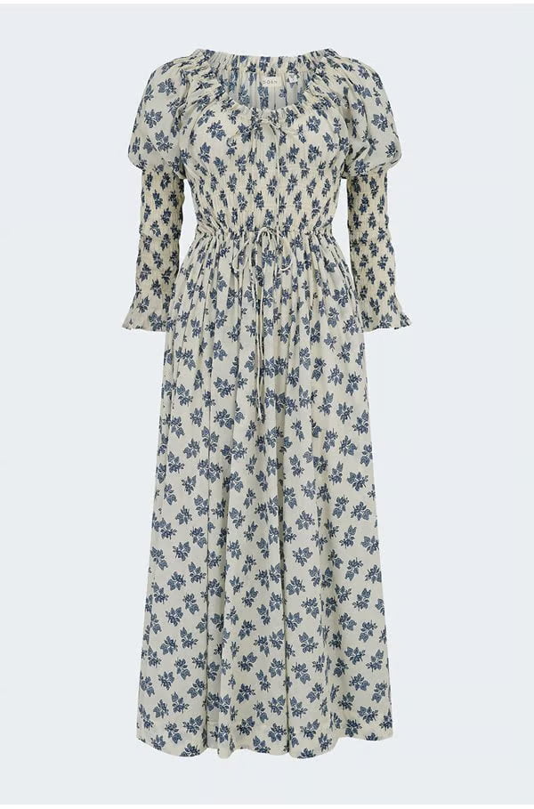 kaira dress in pomegranate bloom