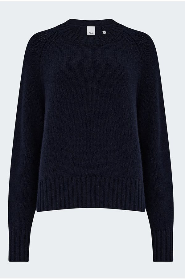 crew neck jumper in navy