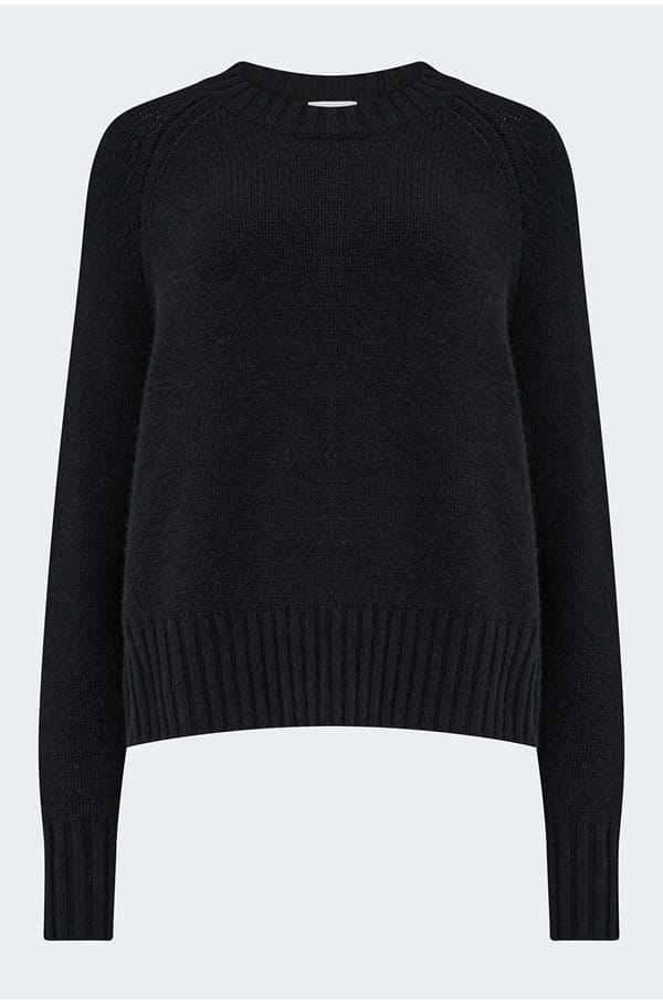 crew neck jumper in black