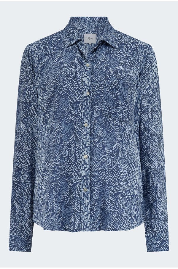 josephine shirt in navy python