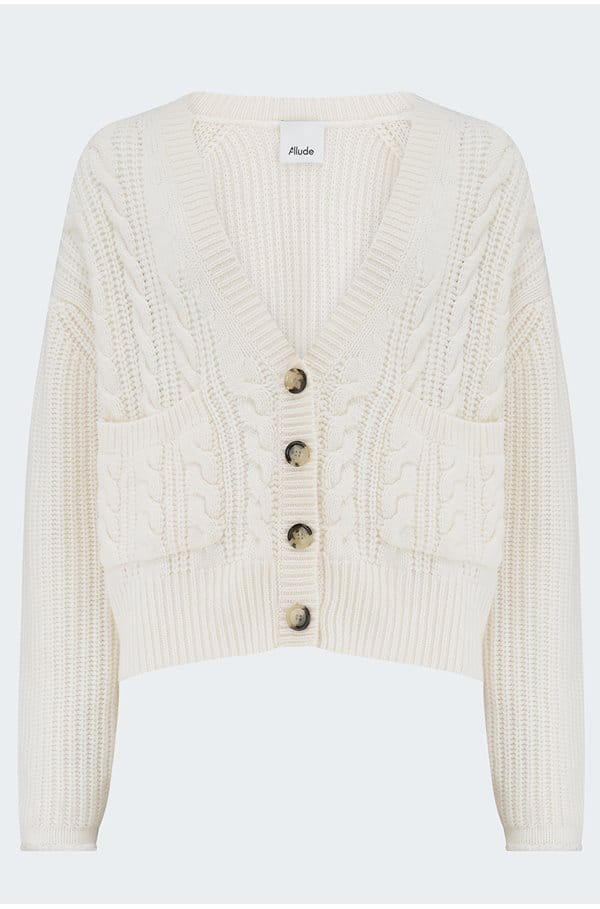 cable cardigan in cream