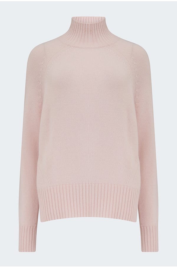 turtleneck in pale pink