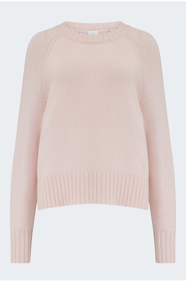 crew neck jumper in ballet pink