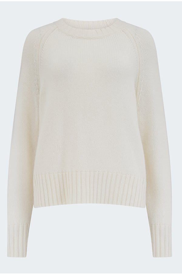 crew neck jumper in cream