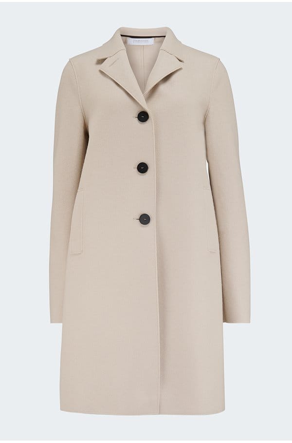 boxy coat in almond