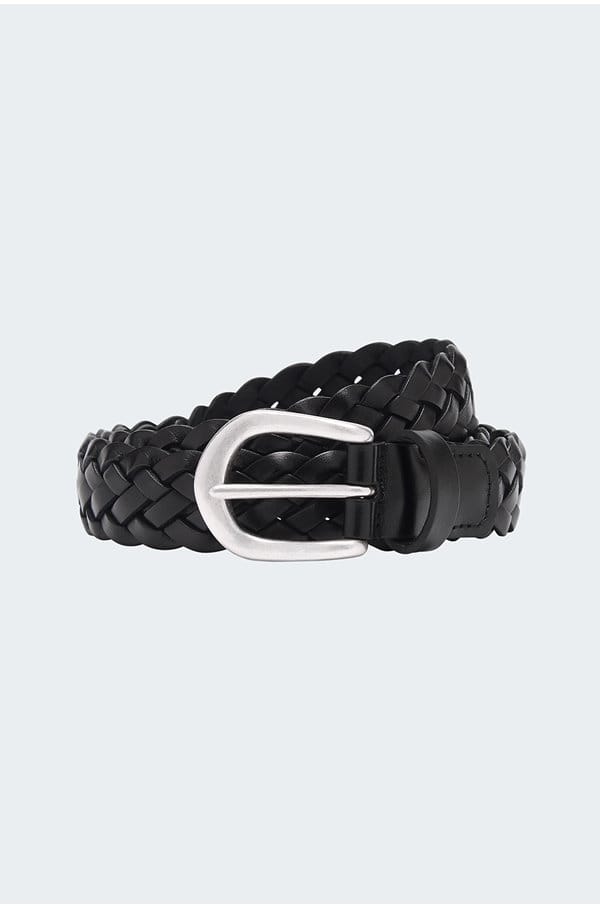 weave belt in black