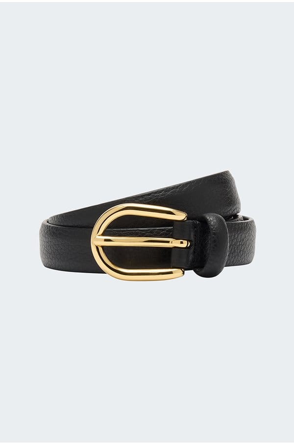 narrow hermes belt in black