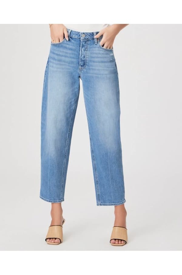 alexis barrel leg jean in exhibition distressed