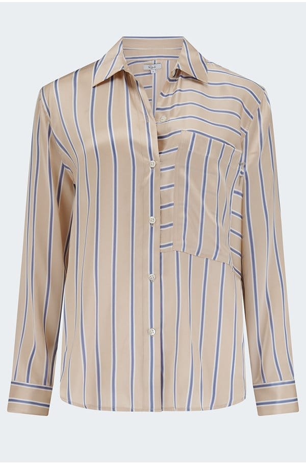 spencer shirt in sandstone stripe