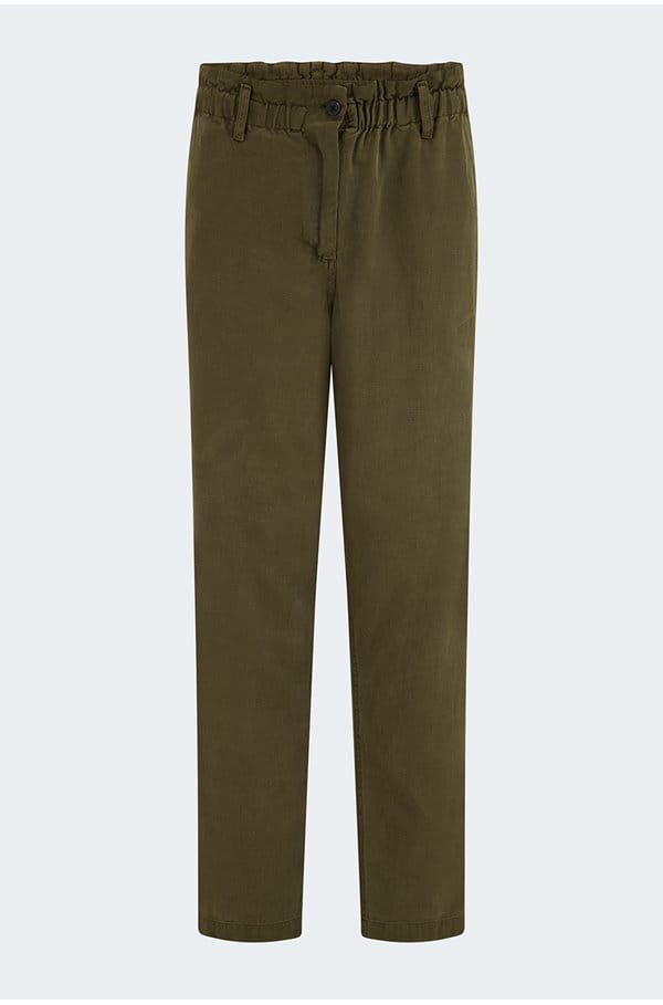 lira trouser in dark olive