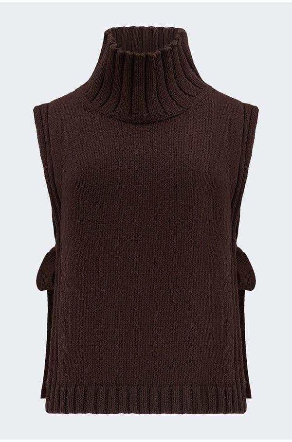 or pullover in marron fonce