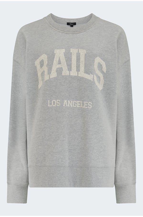 varsity sweatshirt in heather grey