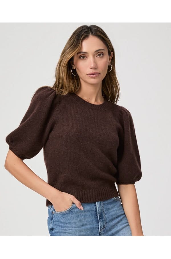 lucerne jumper in chocolate