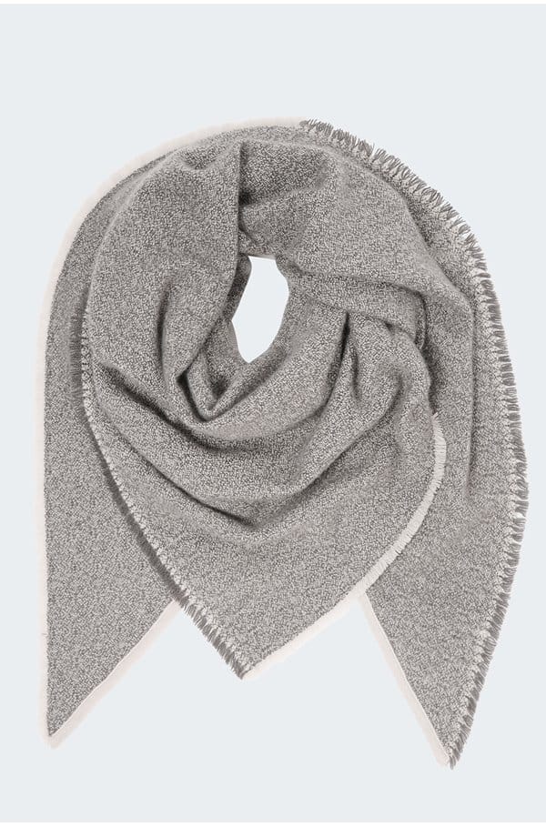 anise scarf in khaki ivory