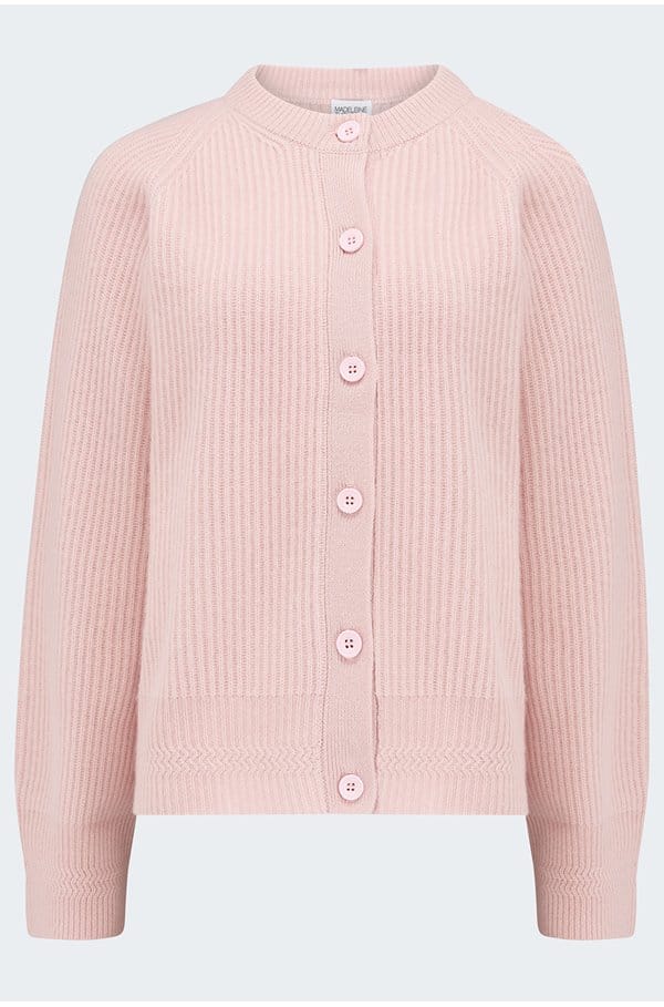 albany cardigan in pale pink