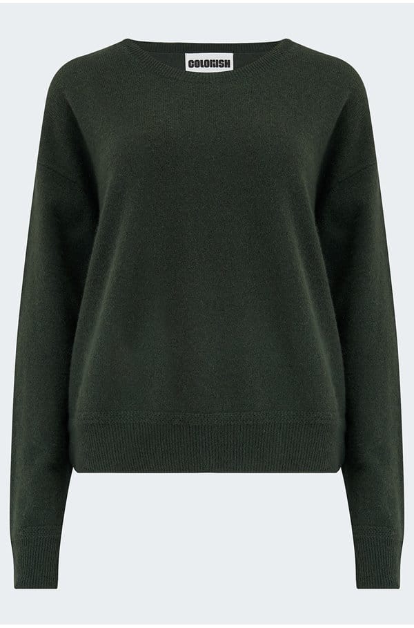 malibu crew neck jumper in khaki