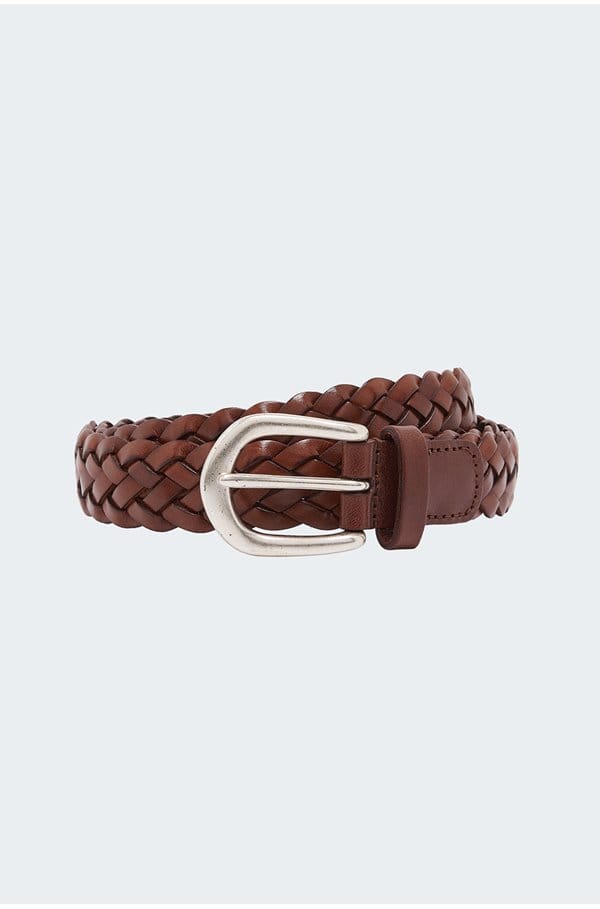 weave belt in tan