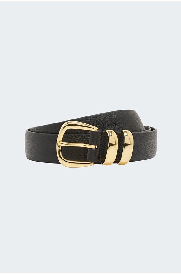 double western hermes belt in black