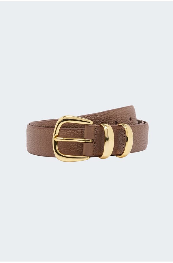 double western hermes belt in mushroom