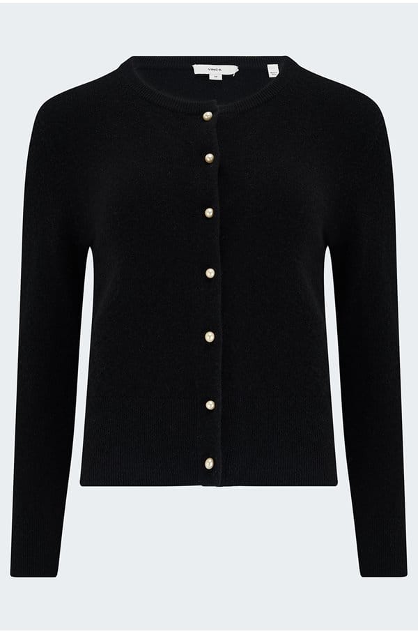 pearl cardigan in black