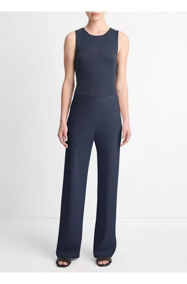 high waist bias pant in coastal