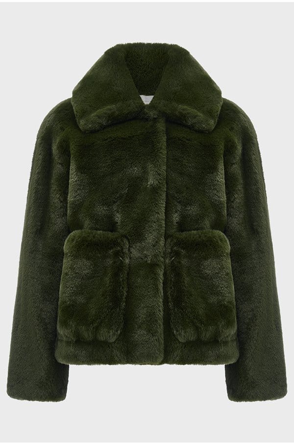 traci coat in forest green