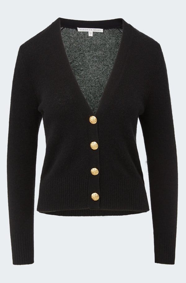 solene cashmere cardigan in black