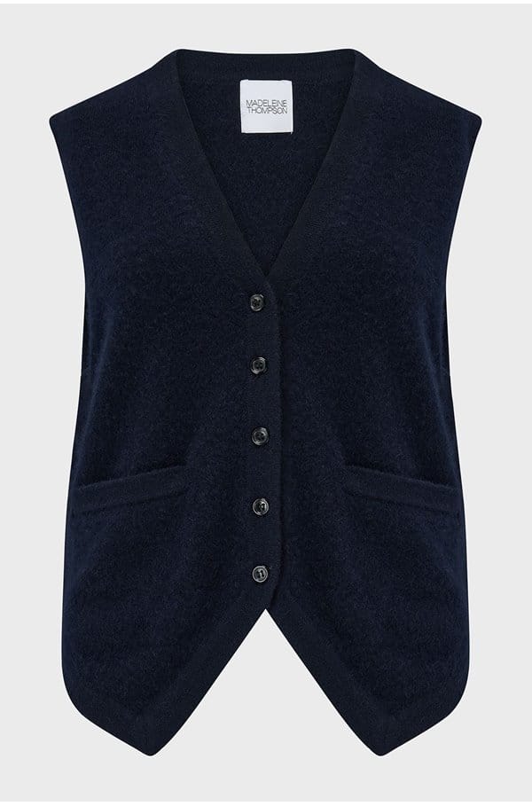 grace vest in navy