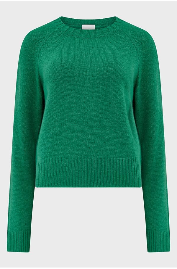 crew neck jumper in green