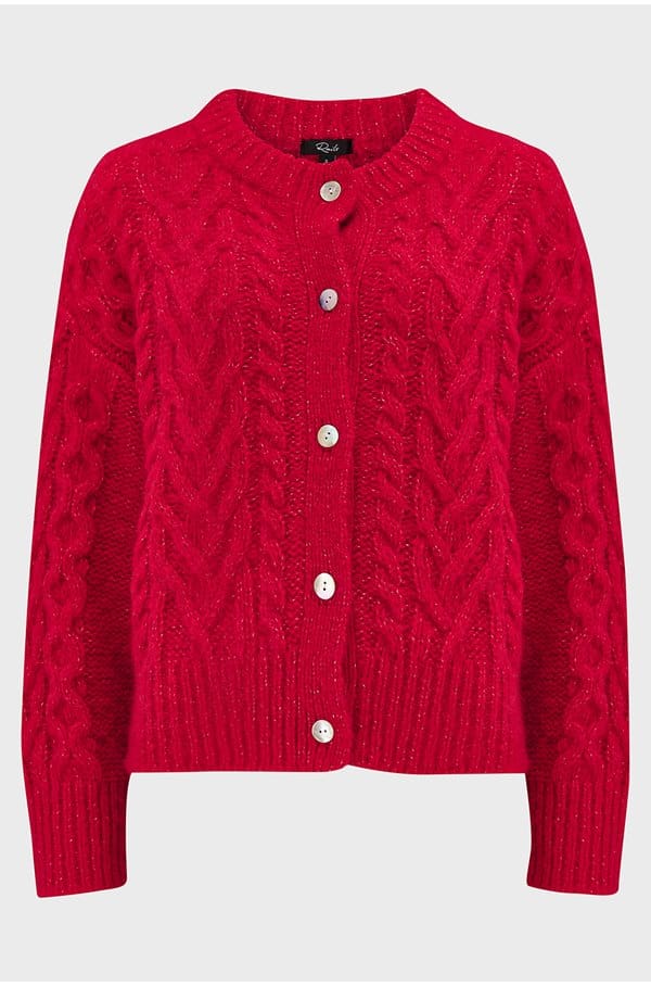 amelie cardigan in scarlet