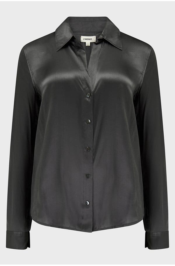 tyler long sleeve blouse in dark shadow