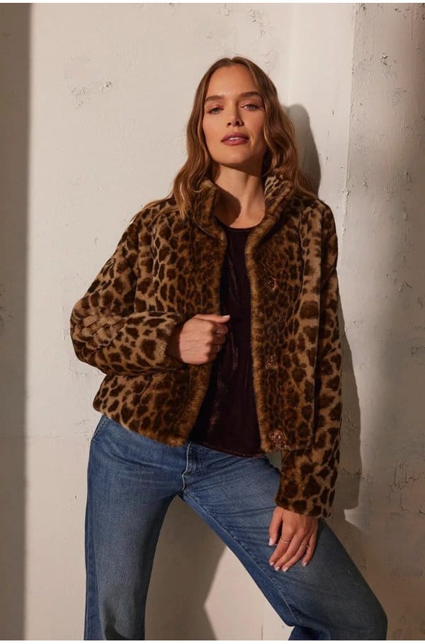 valli jacket in animal