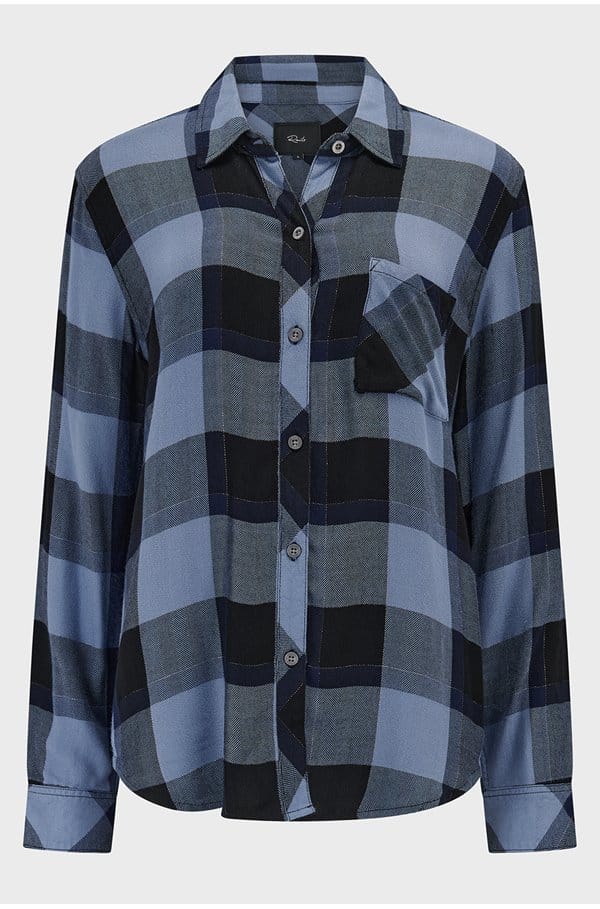 hunter shirt in periwinkle navy silver