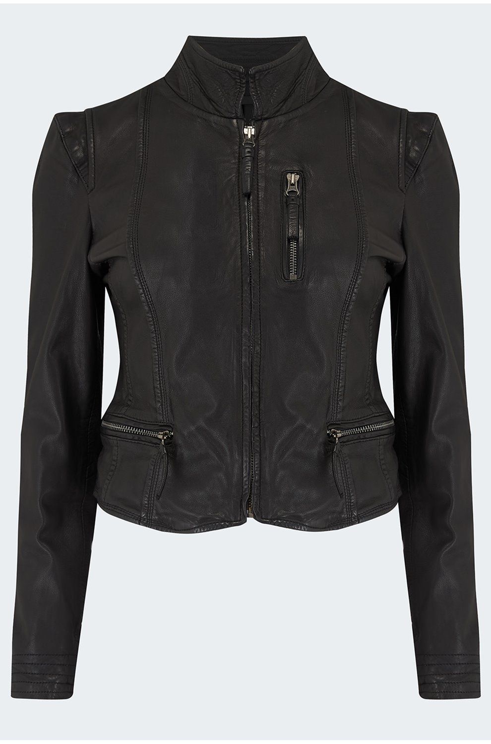 Trilogy Stores | Rucy Leather Jacket in Black