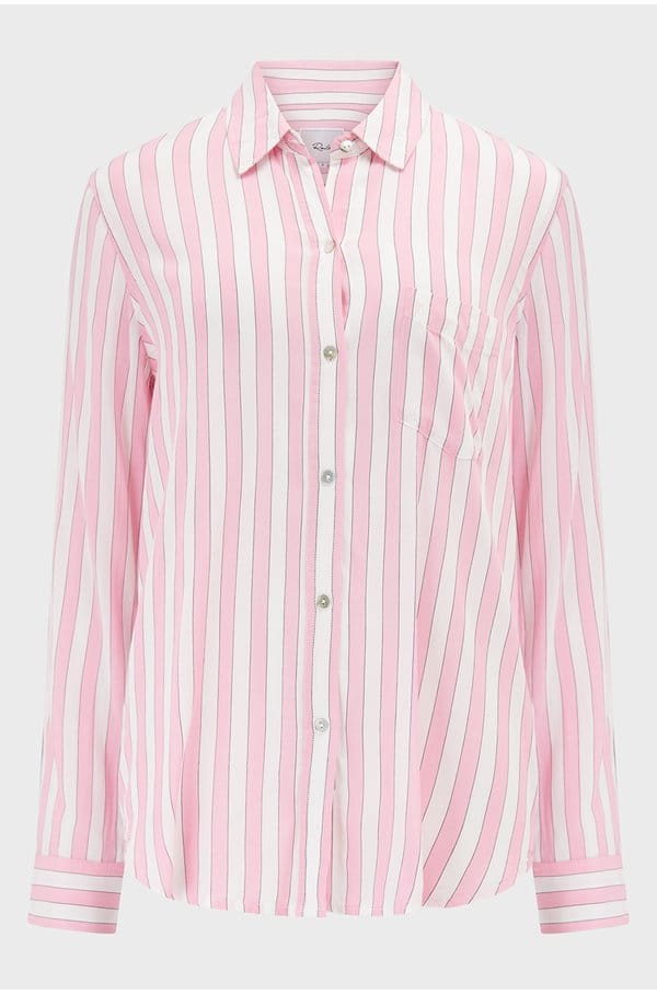 wren shirt in rose bloom stripe