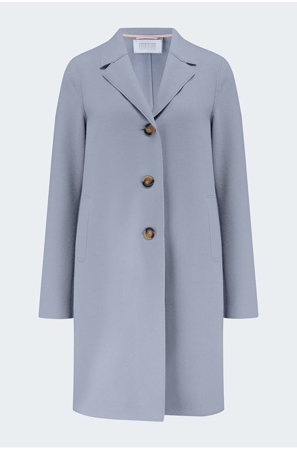 boxy coat in pearl grey