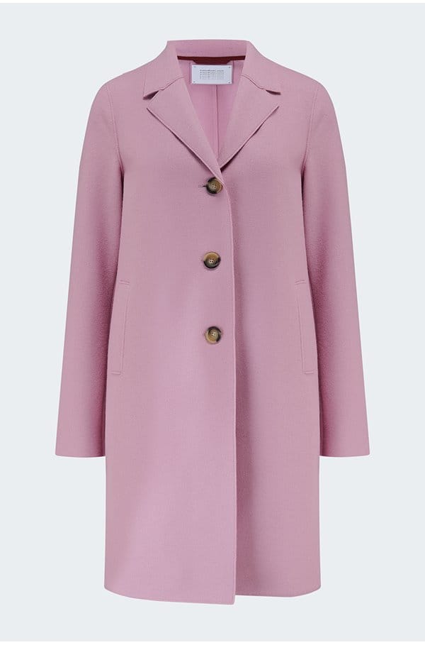 boxy coat in dusty rose