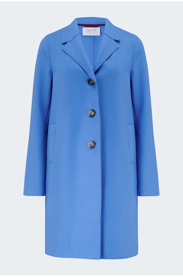 boxy coat in azure