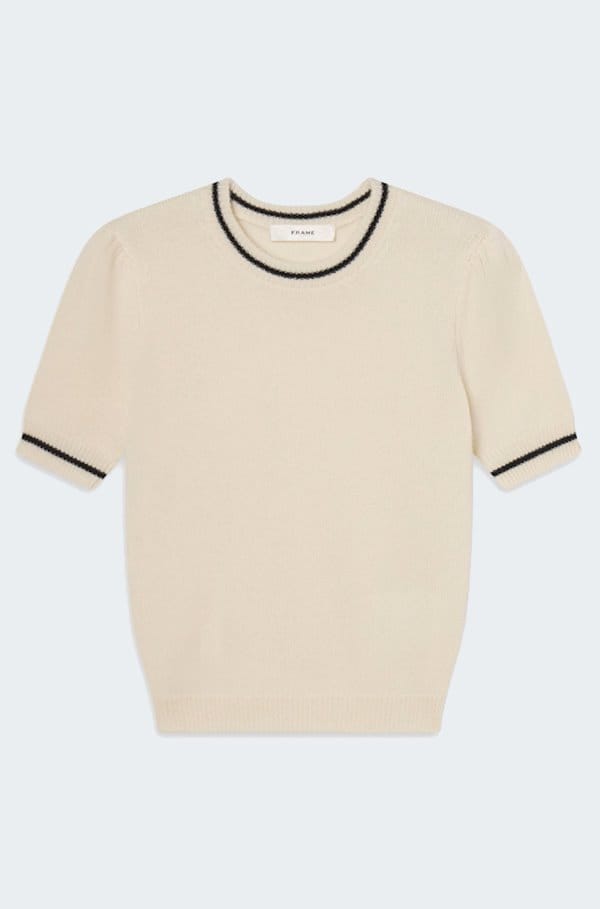 the cashmere gathered sweater in cream