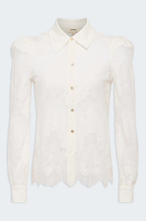 jenica lace blouse in ivory