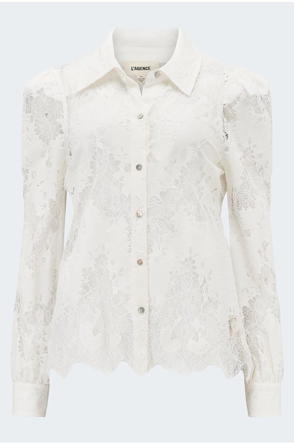 jenica lace blouse in ivory