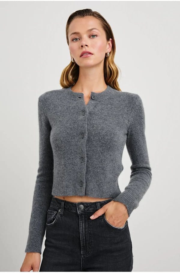 matilda cardigan in charcoal