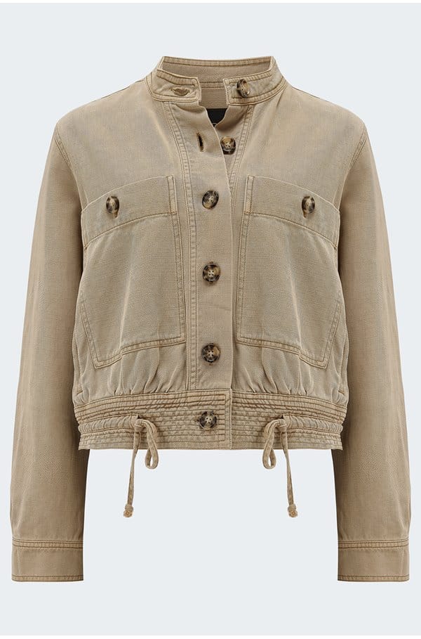 alma jacket in washed camel