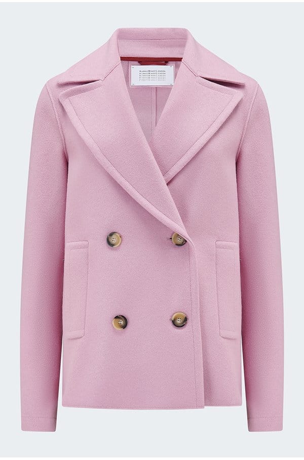 peacoat in dusty rose