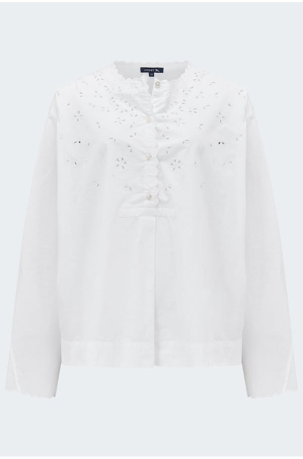 destinee blouse in blanc