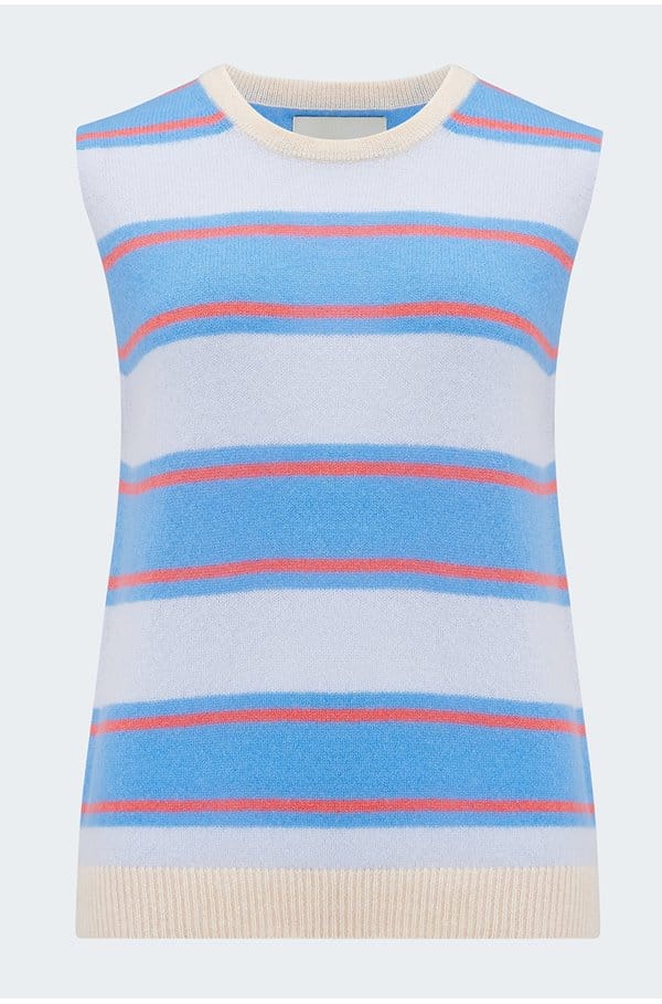 deck chair stripe tank in oatmeal skylar