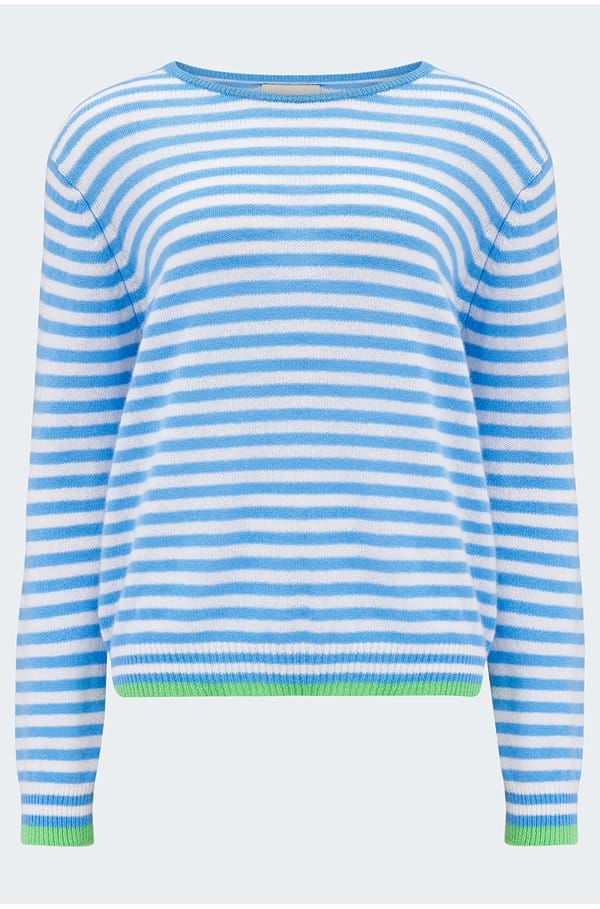 tipped little stripe crew in skylar lily apple